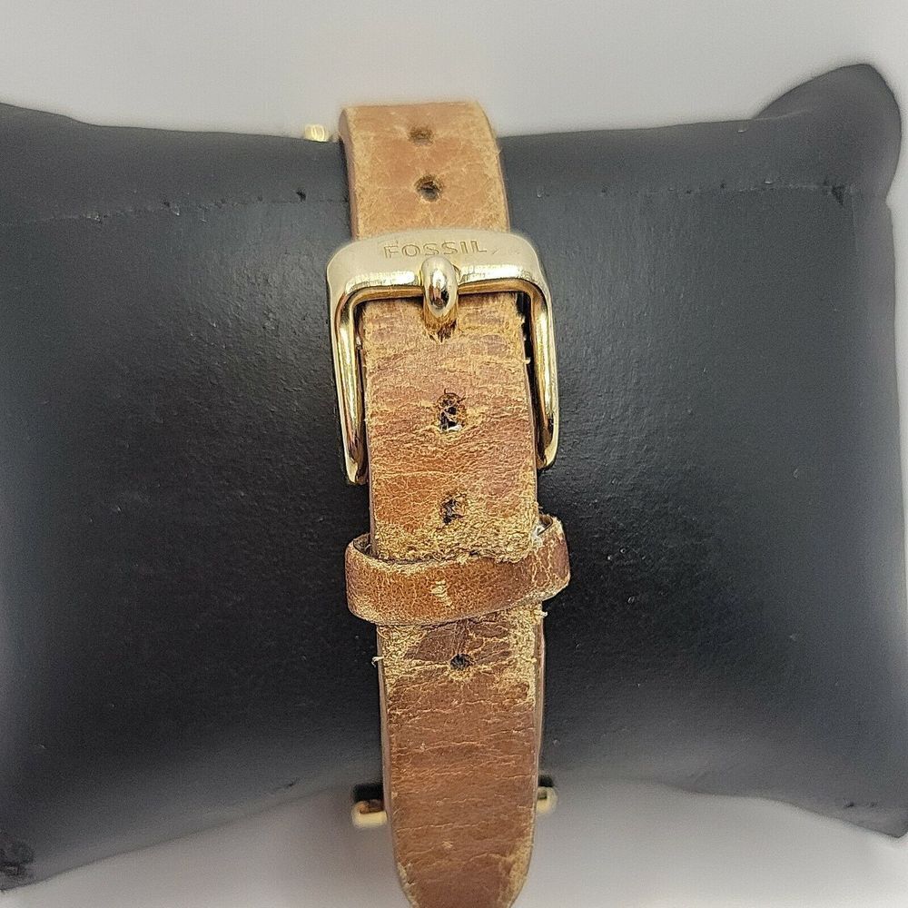 Fossil Riley ES3723 Women's Brown Leather Analog Silver Dial Quartz Watch DE19 - Picture 5 of 10